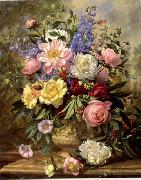 Floral, beautiful classical still life of flowers.093 unknow artist